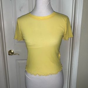 Sheer yellow top